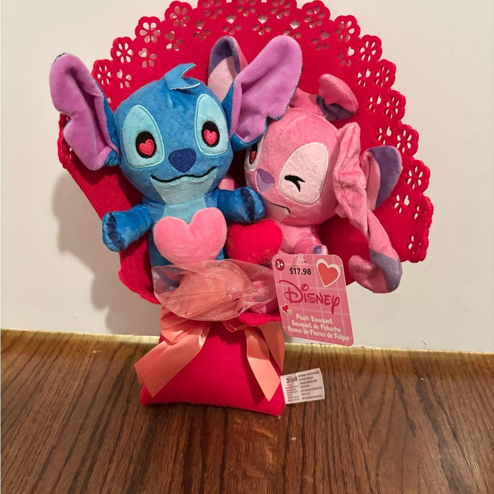 Disney Plush Bouquet with Hearts